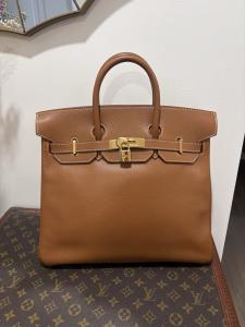 Hermes Natural Brown Haut a Courroies 32 Birkin Bag