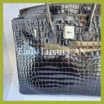 Black Hermes Porosus Crocodile 35cm Birkin Bag