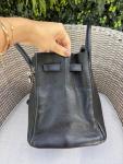 HERMES BIRKIN 35 Black Leather Bag with Palladium Hardware