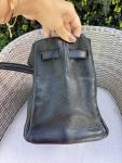 HERMES BIRKIN 35 Black Leather Bag with Palladium Hardware