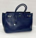 Hermes Birkin 40 Bleu Nuit Handbag with Palladium