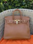 Hermes Natural Brown Haut a Courroies 32 Birkin Bag