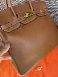 Hermes Natural Brown Haut a Courroies 32 Birkin Bag