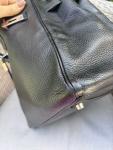 HERMES BIRKIN 35 Black Leather Bag with Palladium Hardware