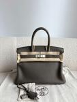 Hermès Birkin 30 Etain Togo Leather Handbag