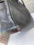 HERMES BIRKIN 35 Black Leather Bag with Palladium Hardware