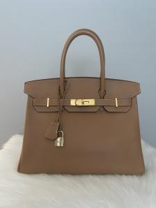 HERMÈS Birkin 30 Natural Courchevel Bag