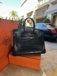 Black Alligator Hermès Birkin 35 Handbag