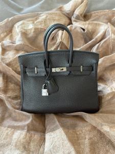 Hermès Ebene Togo Birkin 25 with PHW