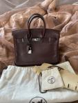 Hermès Birkin 25 Rogue Evergrain with PHW