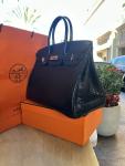 Black Alligator Hermès Birkin 35 Handbag