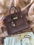 Hermès Birkin 25 Rogue Evergrain with PHW