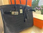 Black Alligator Hermès Birkin 35 Handbag
