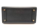 Hermes Birkin 25 Noir Black Handbag with Gold Hardware