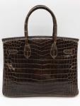 Hermes Birkin 30cm Graphite Gray Crocodile Bag