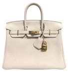 Hermès Birkin 25 Craie White Beige Handbag
