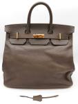 Hermes Birkin Hac 40 Gray Togo Duffle Bag