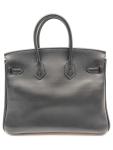 Hermes Birkin 25 Black Swift Handbag