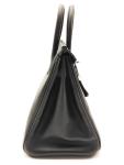 Hermes Birkin 25 Black Swift Handbag