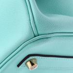 Blue Epsom Hermes Birkin Handbag with Gold Hardware