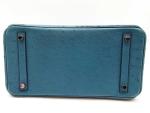 Cobalt Blue Ostrich Hermes Birkin 30 Handbag