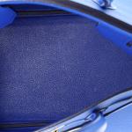 Blue Togo Hermes Birkin Handbag with Gold Hardware