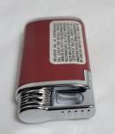 Colibri Red and Chrome Butane Lighter - Slim Design