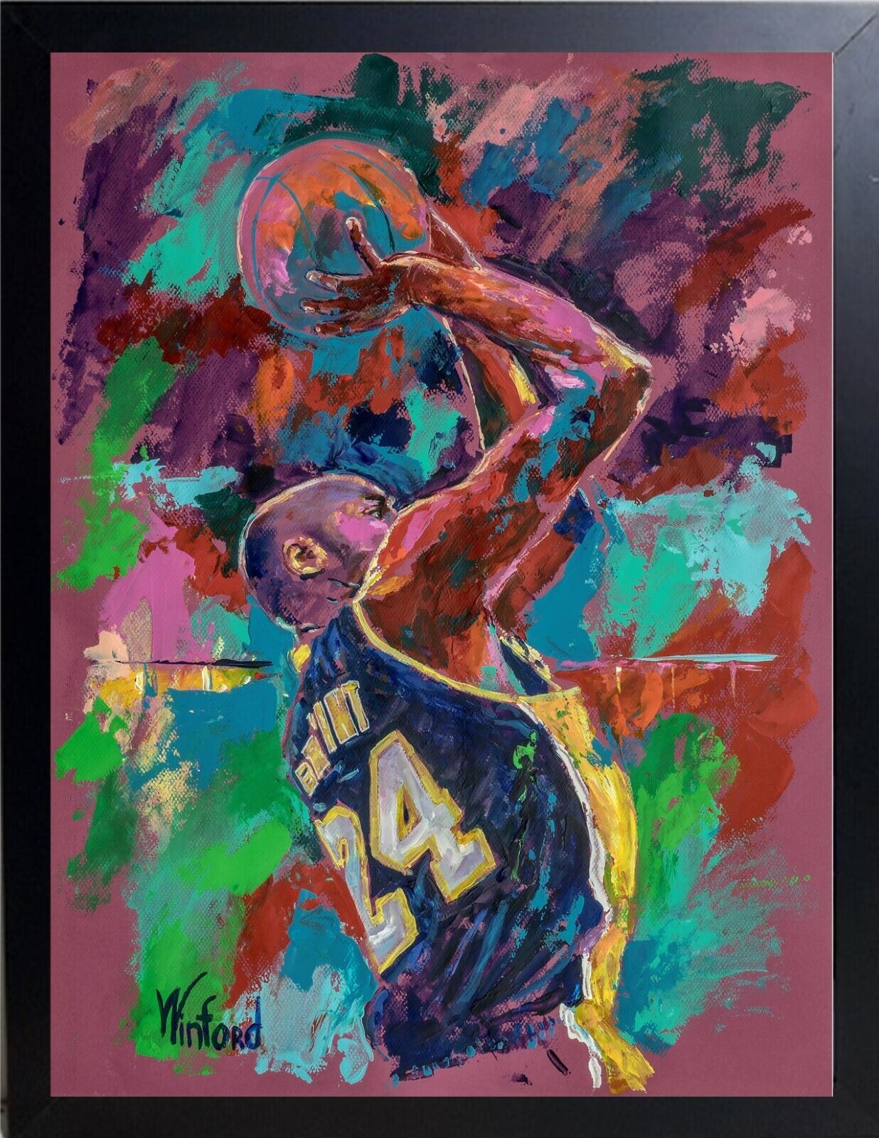 Kobe Bryant Acrylic Painting: HUGE Discount!
