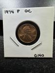 1974 Off-Center Penny Error Coin Without Mint Mark