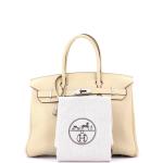 Hermes Birkin Light Togo Handbag with Palladium Hardware