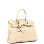 Hermes Birkin Light Togo Handbag with Palladium Hardware