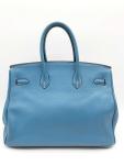 Hermes Birkin 35 Bleu Jean Handbag