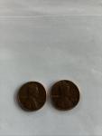 1974 No Mint Mark Pennies Set of 2