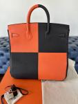 Hermes Hac Birkin 40 Black & Orange 2023