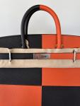 Hermes Hac Birkin 40 Black & Orange 2023