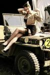 WW2 Pin-Up Jeep Photo 5x7