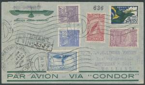 1934 Brazil Zeppelin South America Flight Stamps