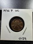 1974 Off-Center Penny Error Coin
