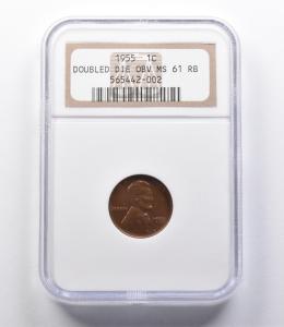 1955 Lincoln Wheat Cent Doubled Die MS61 RB
