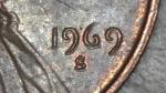 1969 S Double Die Lincoln Penny - Floating Roof