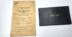 World War II Pilot Log and Course Rating Book