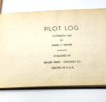 World War II Pilot Log and Course Rating Book