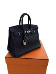 Blue Togo Leather Hermes Birkin 25 Handbag