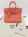 Hermes Birkin 25 Flamingo Pink Handbag