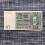 1929 Germany 10 Mark Banknote WWII Collectible