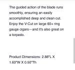 Colibri Cat Eye V-Cut Cutter Black Gold