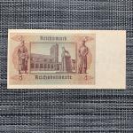 WW2 German 5 Mark Banknote - 1942 Currency
