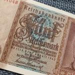 WW2 German 5 Mark Banknote - 1942 Currency