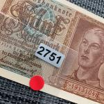 WW2 German 5 Mark Banknote - 1942 Currency