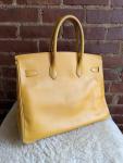 Hermès Birkin 35 Jaune Courchevel Gold 1996